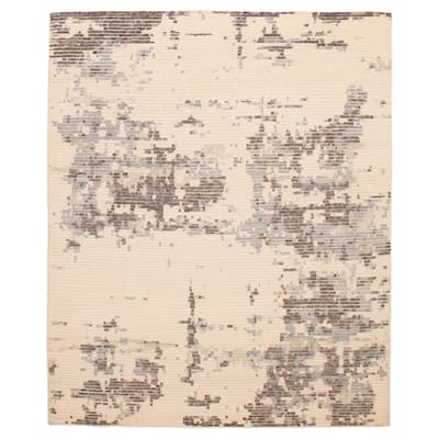 ECARPETGALLERY Hand-knotted Tangier Cream Wool Rug - 8'2 x 9'10