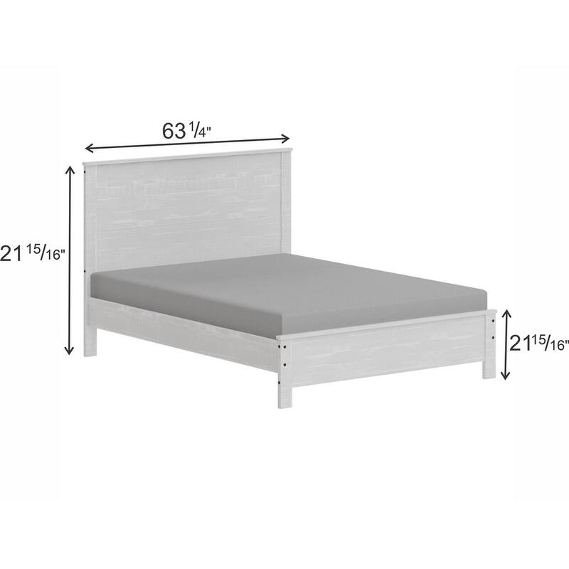 Yes4wood Albany Queen Bed Frame with Headboard, Solid Wood