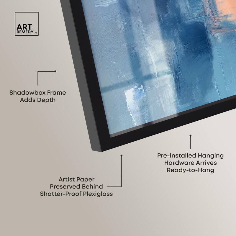 Whispering Blue II Shadowbox by Art Remedy