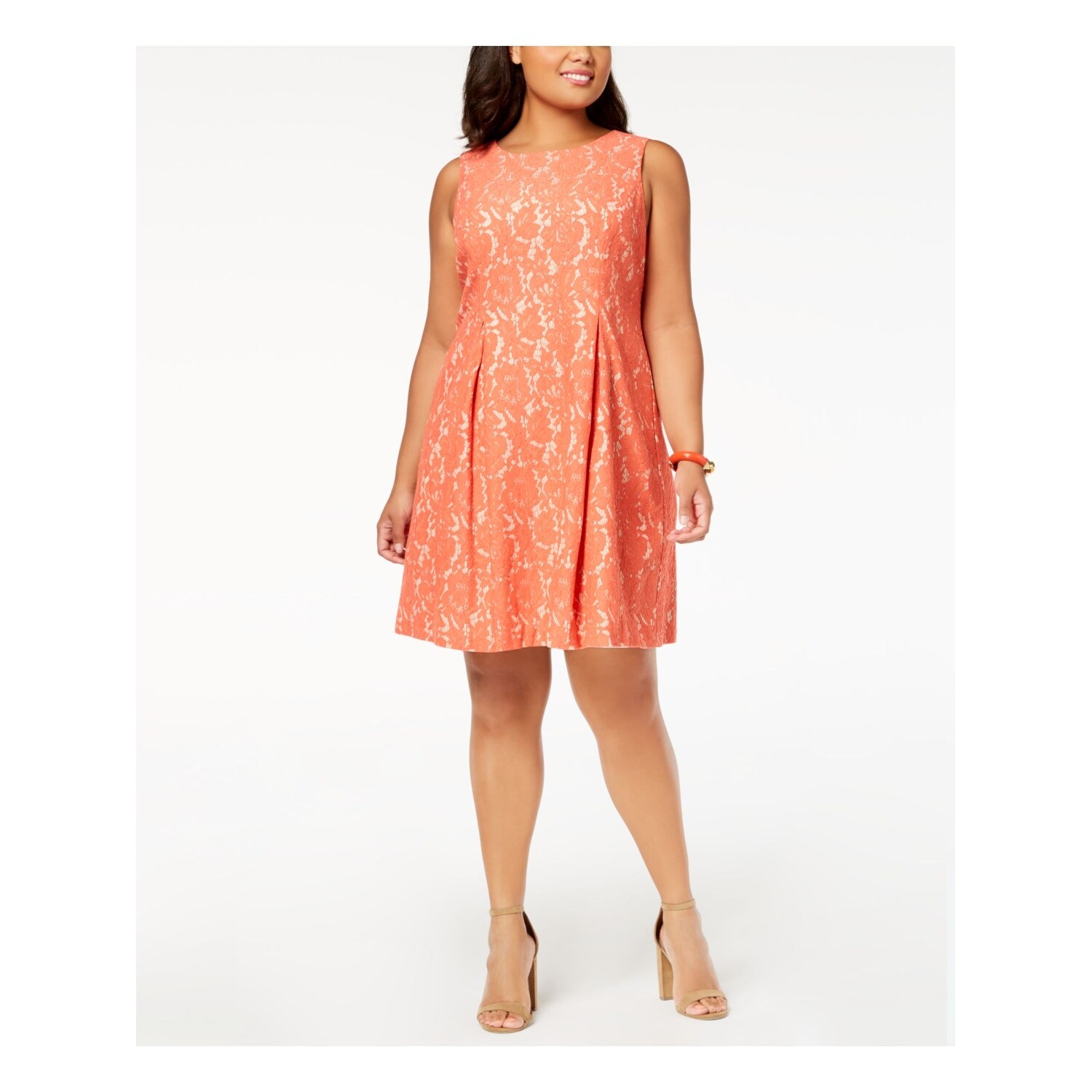 orange a line dress