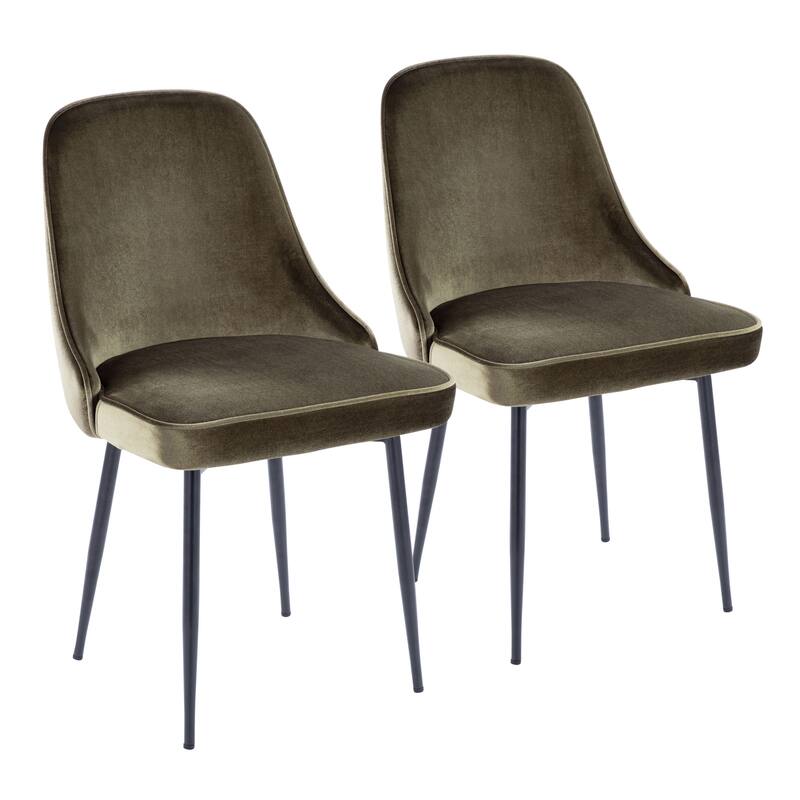 Silver Orchid Naldi Contemporary-Glam Velvet Dining Chair (Set of 2)
