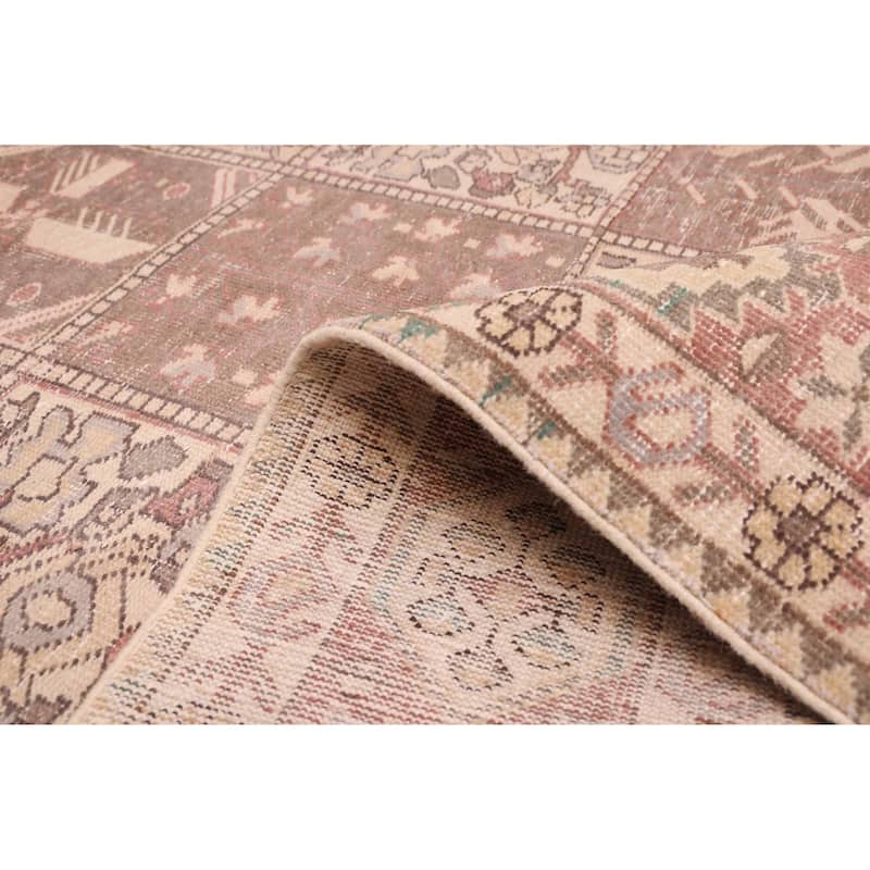 ECARPETGALLERY Hand-knotted Antalya Vintage Brown Wool Rug - 6'7 x 9'5