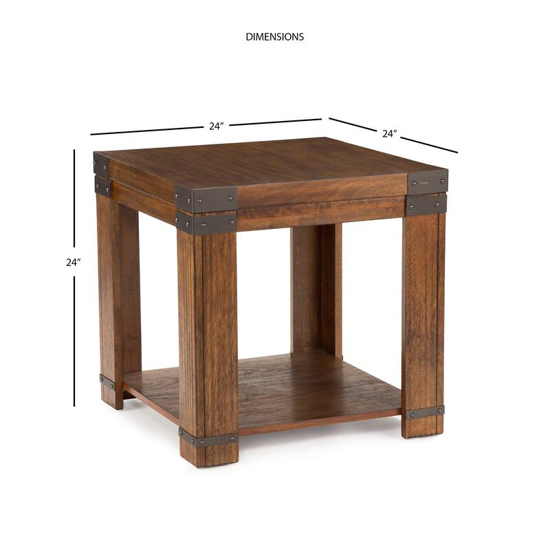 Steve Silver Aldridge Square Industrial Wood Side Table