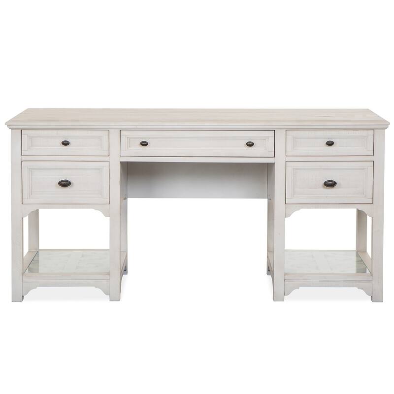Magnussen Home Bronwyn Alabaster Desk With Hutch