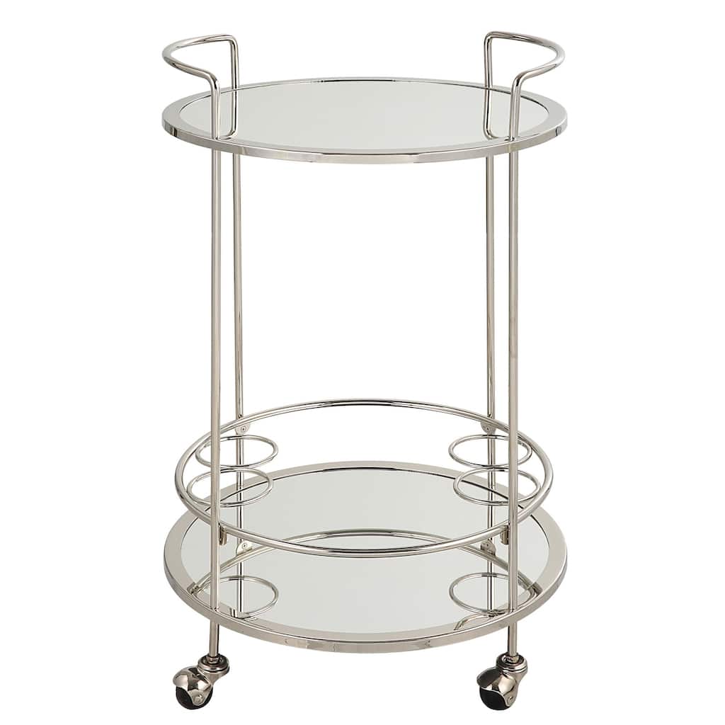 Uttermost 22895 18" Wide MDF and Steel Bar Cart