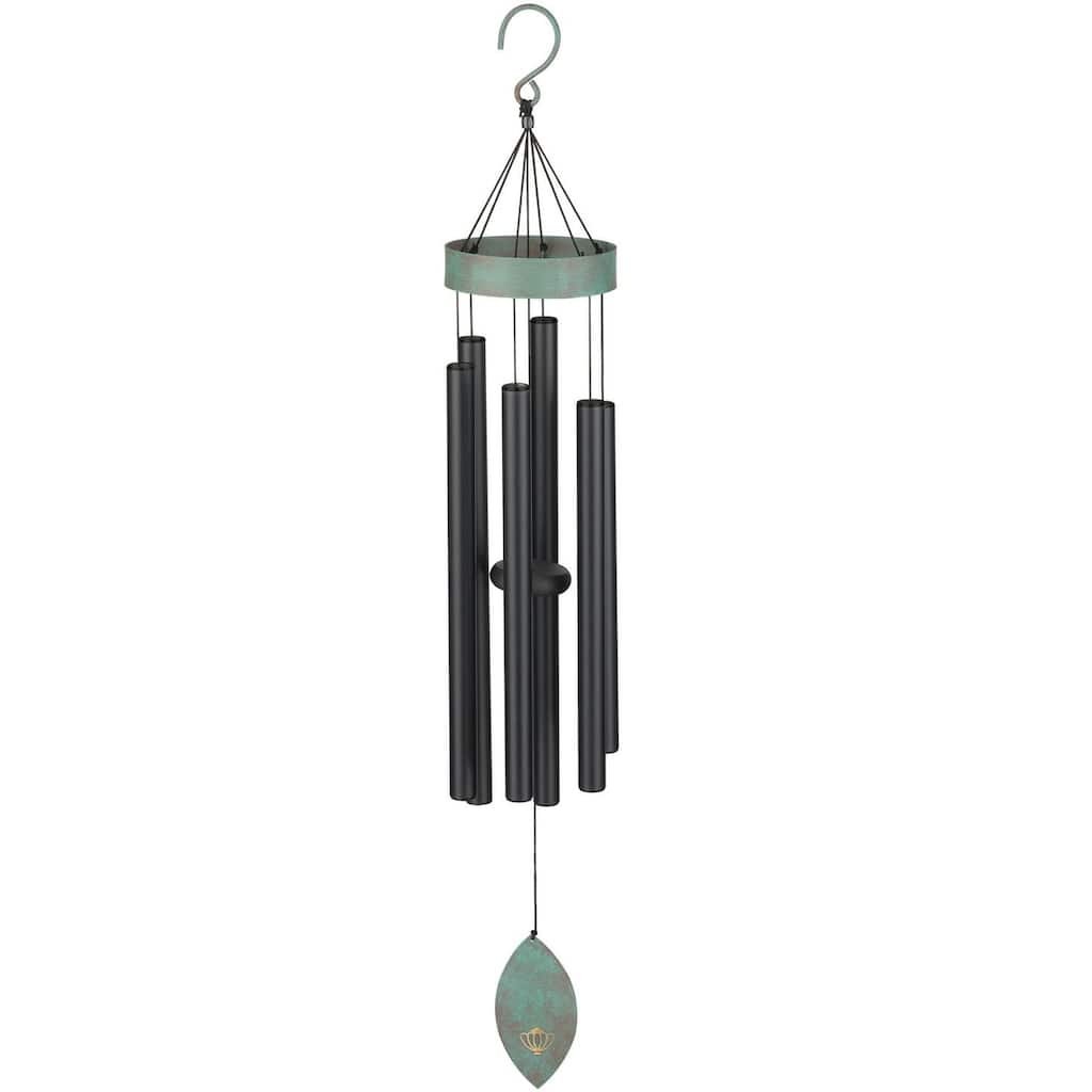 Patina Breeze Chime 40 - Black - 6.25"x6.25"x40"