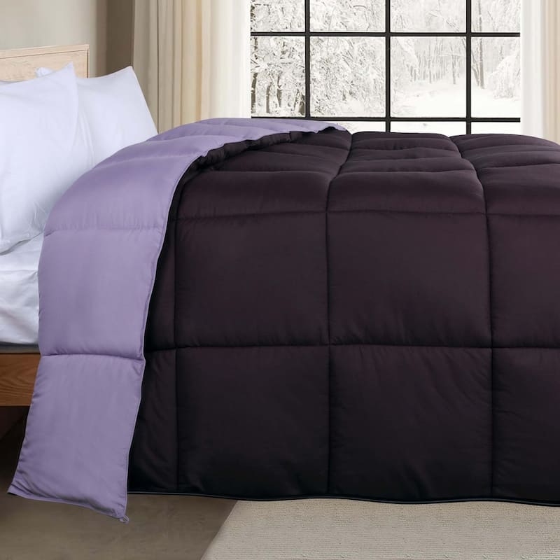 Superior Brushed Microfiber Down Alternative Reversible Comforter