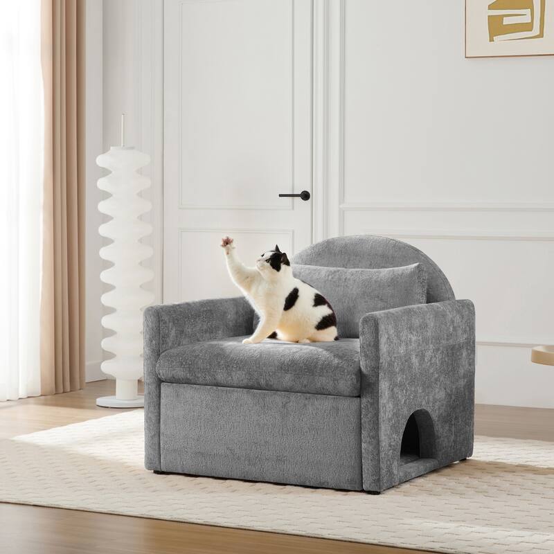 Oversized Armchair with Removable Cushions
