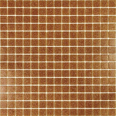 Apollo tile 12" x 12" Dune Glossy Apricot Red Glass Tile (20 sq ft/case) - 20 Pack
