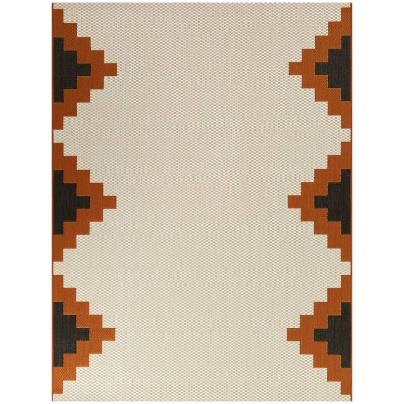 Laurie Southwestern Border Indoor/Outdoor Area Rug
