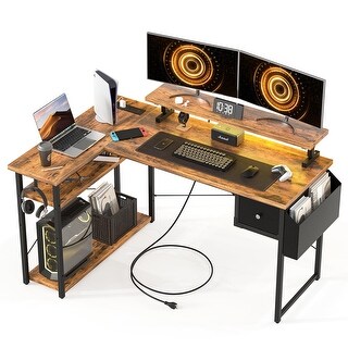 Computer Desk Reverse L L Shaped Computer Desk Reversible Corner Home Office Desk - Bed Bath ...