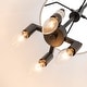 preview thumbnail 58 of 91, Mid Century 4-Light Conical Fabric Shade Lantern Pendant Ambient Light