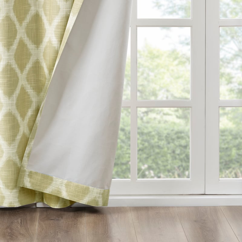 SunSmart Kagen Printed Ikat Blackout Patio Curtain