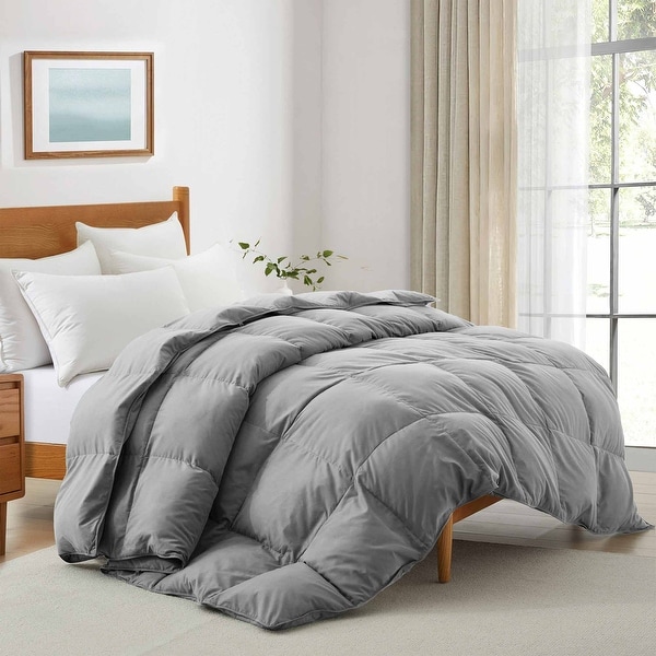 All Season Medium Warmth White Goose Down Comforter with Premium Fabric On Sale Bed Bath Beyond 32665541