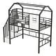 preview thumbnail 9 of 10, Metal Loft Bed with Storage Box