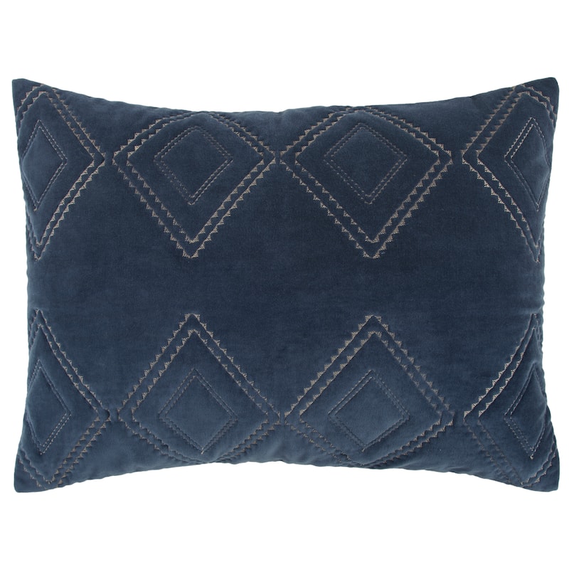 Auden Indigo Cotton Embroidered Sham - 20"x26"