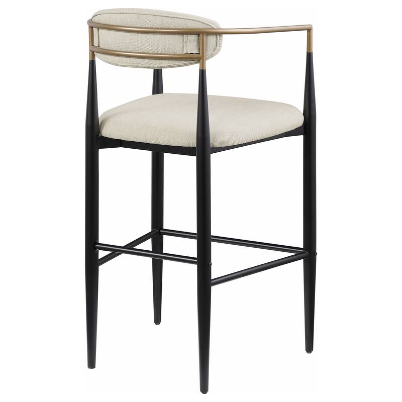 Tina Fabric Upholstered Metal Armrests Chairs (Set of 2)