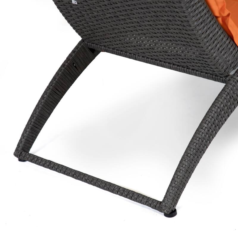 Sion Contemporary Wicker Curved Outdoor Lounger by M&L Co.