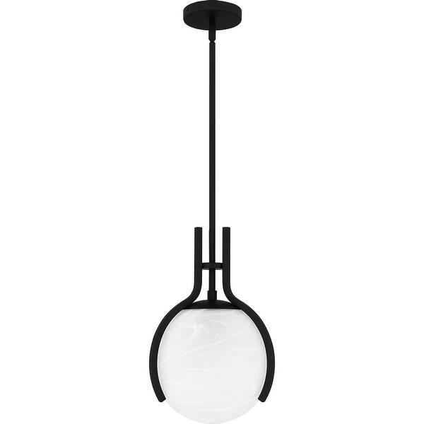 slide 2 of 5, Orbit 1-Light Matte Black Pendant Light