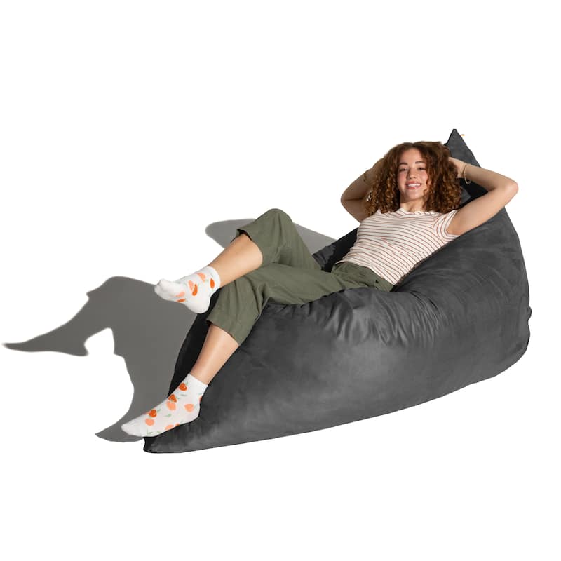 Jaxx 5.5' Huge Bean Bag Floor Pillow and Lounger for Adults - Microsuede