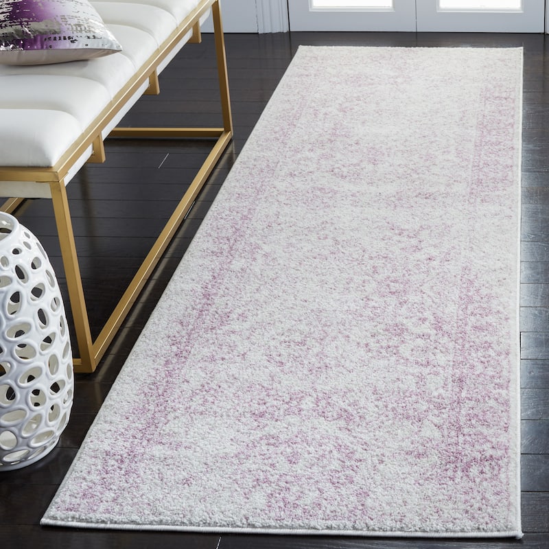 SAFAVIEH Adirondack Dakota Rustic Shabby Chic Distressed Rug - 2'6" x 6' Runner - Ivory/Lavander - Runner