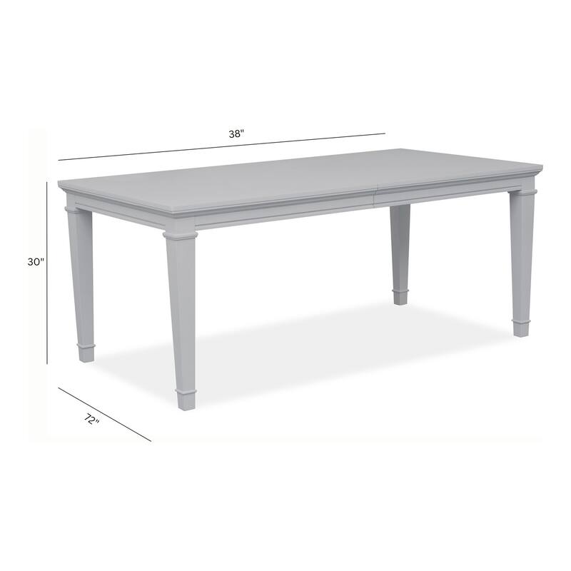 Magnussen Home Charleston Harbor Gray Extendable Rectangular Dining Table - 38''W x 72''D x 30''H