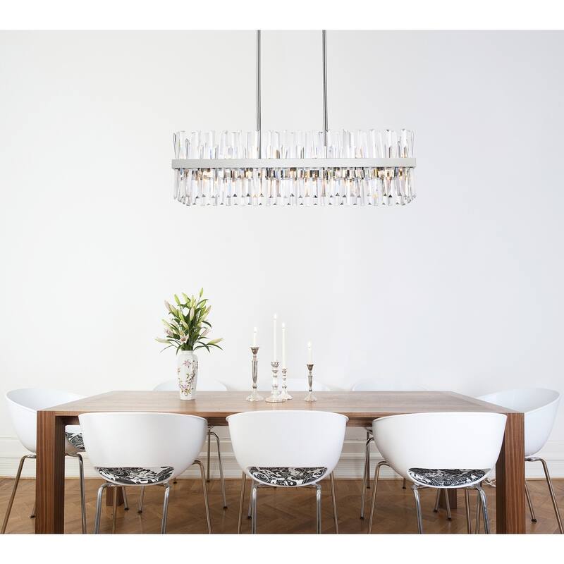 Indigo Home 42 inch crystal rectangle chandelier light