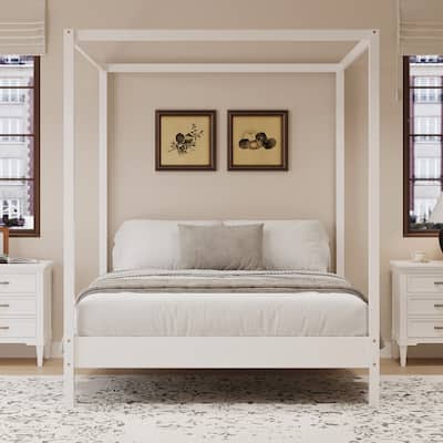 Sturdy and Stylish Queen Size Canopy Bed for Dreamy Bedrooms