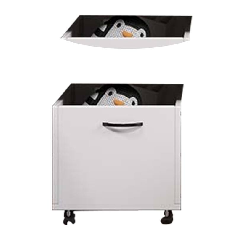 20 Inch Multipurpose Storage Box with Caster Wheels, Set of 2, White