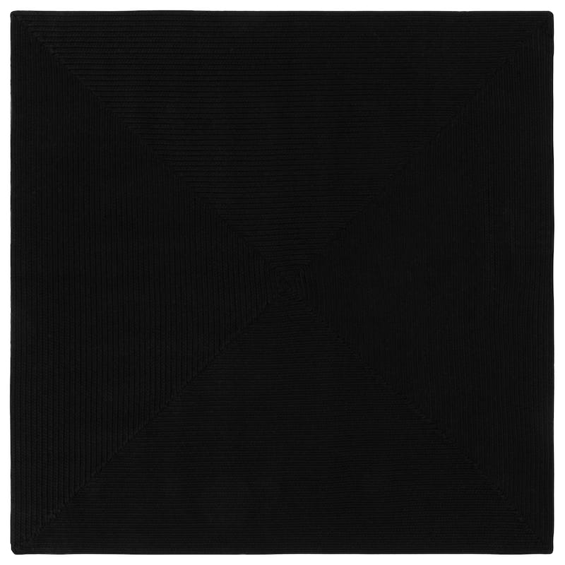 SAFAVIEH Handmade Braided Country Casual Lavada Rug - 6' Square - Black - Square