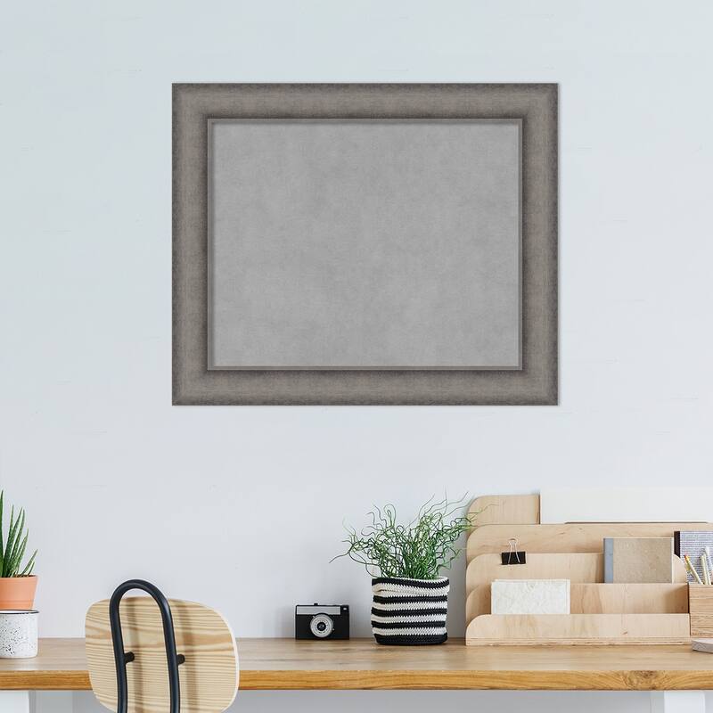 Amanti Art Burnished Concrete Framed Magnetic Board