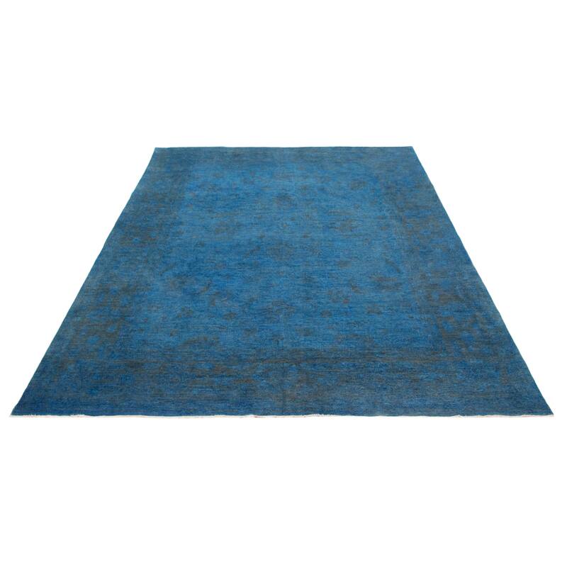 ECARPETGALLERY Hand-knotted Vibrance Blue Wool Rug - 9'0 x 11'10