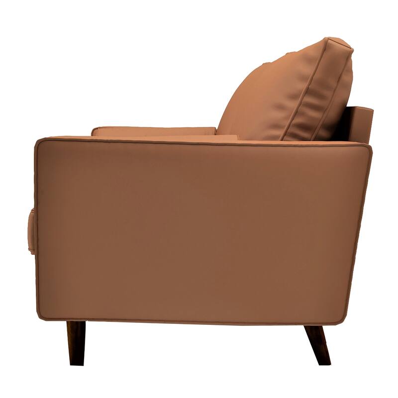 US Pride Lopez Faux Leather Mid-century Modern Sofa