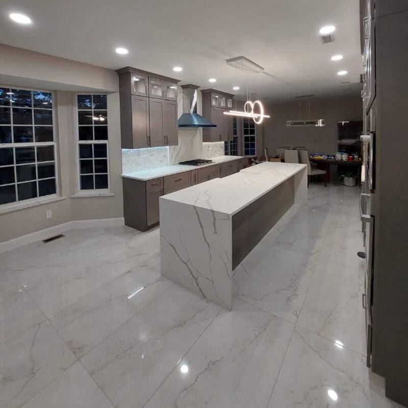 Beau 24x48 Polished Marble Look Porcelain Tile - Floor & Wall - Large Format