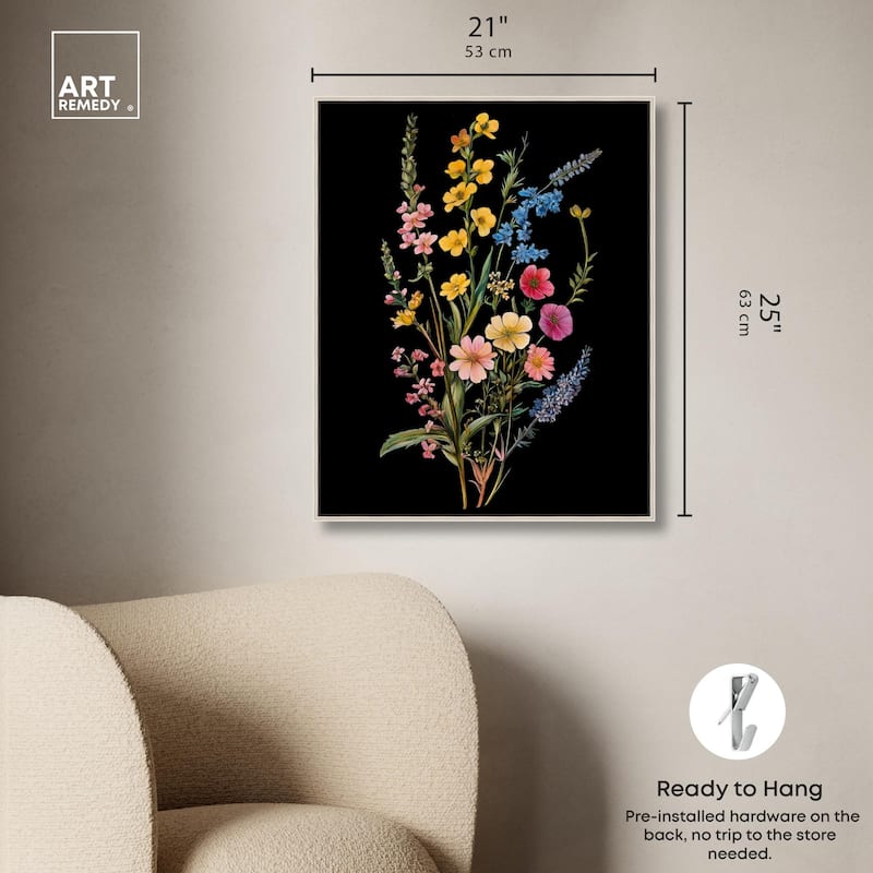 Darkling Daisies I Canvas by Art Remedy