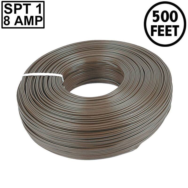 Novelty Lights 500 Foot Zip Cord Wire, Brown, 18 Gauge, SPT-1
