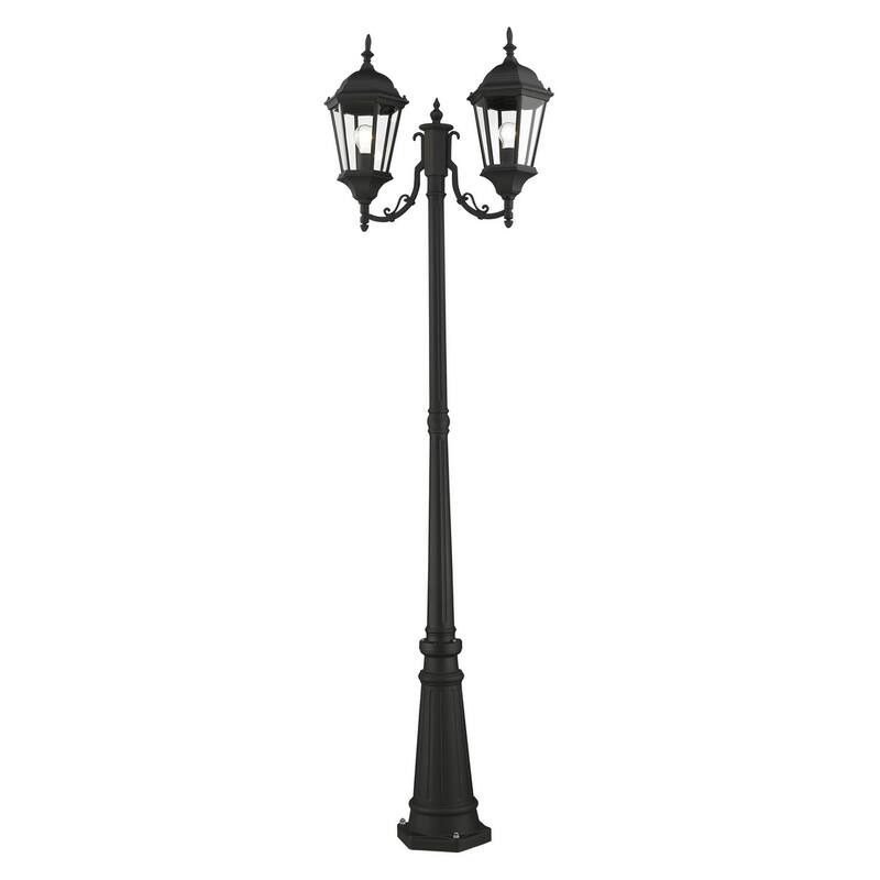 Livex Lighting Hamilton 2 Light 86" Tall Outdoor Multi Head Post Light