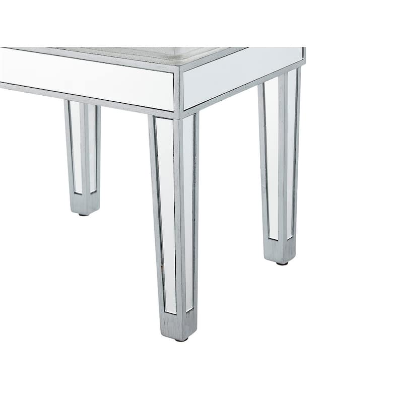 Dressing stool 18"Wx 14"D x 18"H in antique silver paint