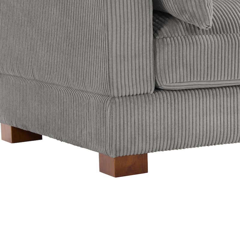 84.5″W Modern Corduroy Couch Modular Sofa