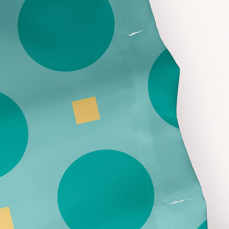 Polka-dot and Geometric Pattern Shower Curtain