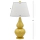 preview thumbnail 7 of 6, SAFAVIEH Lighting 27-inch Cybil Double Gourd Yellow Table Lamp (Set of 2) - 14" x 14" x 26"