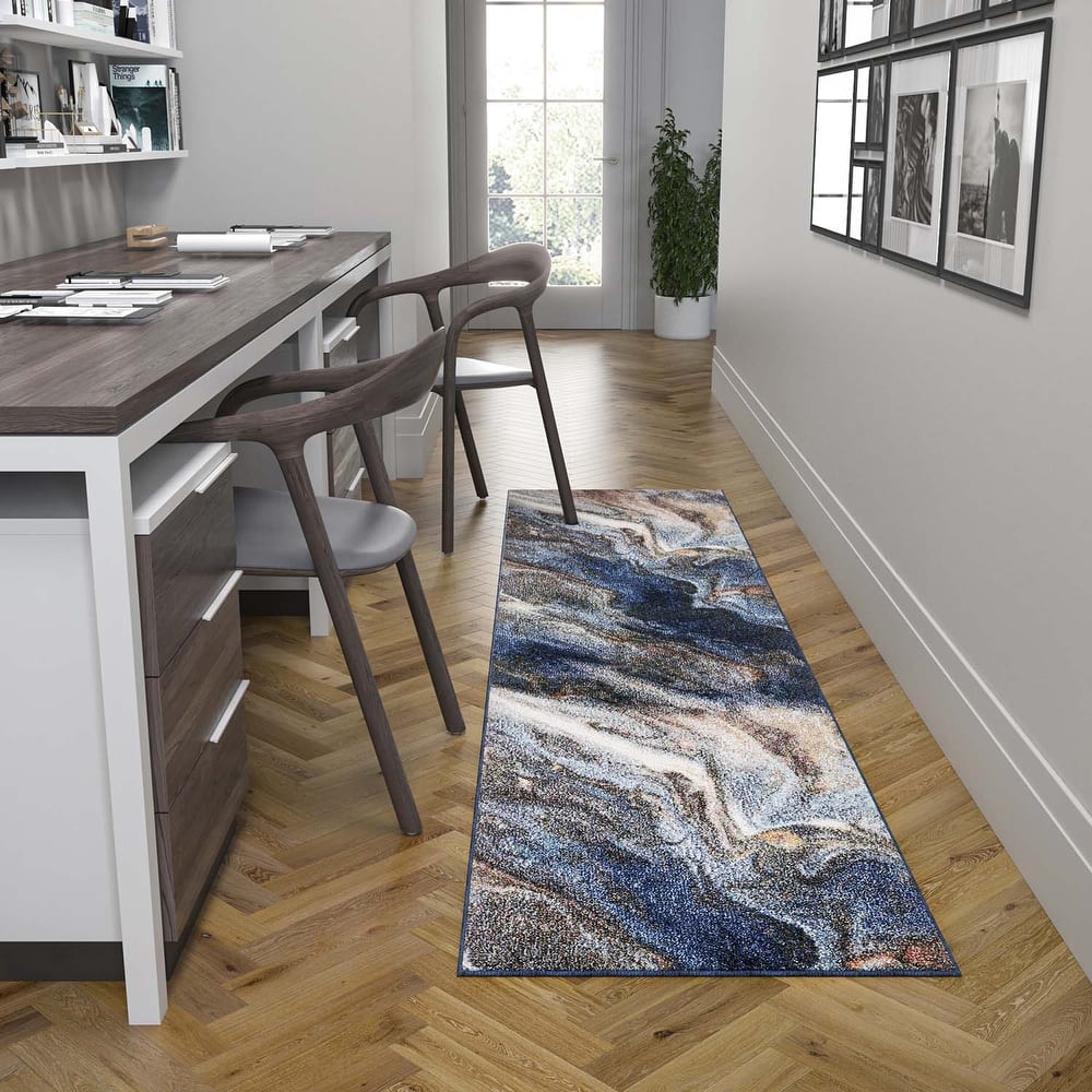 Rayna Industrial Abstract Indoor Area Rug
