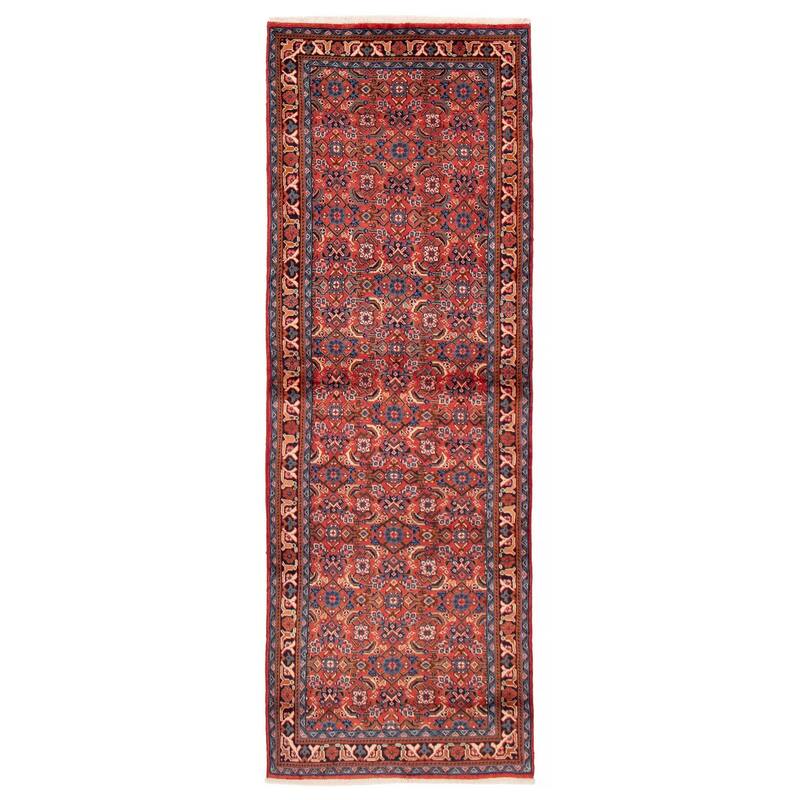 ECARPETGALLERY Hand-knotted Andelz Red Wool Rug - 3'3 x 9'7 - Red - 3'3 x 9'7