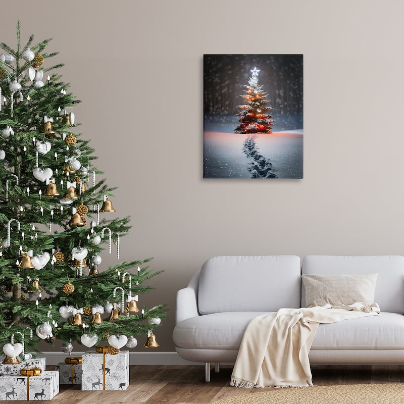 Stupell Magic Moments Holiday Tree Canvas Wall Art Design By Alina Georgescu