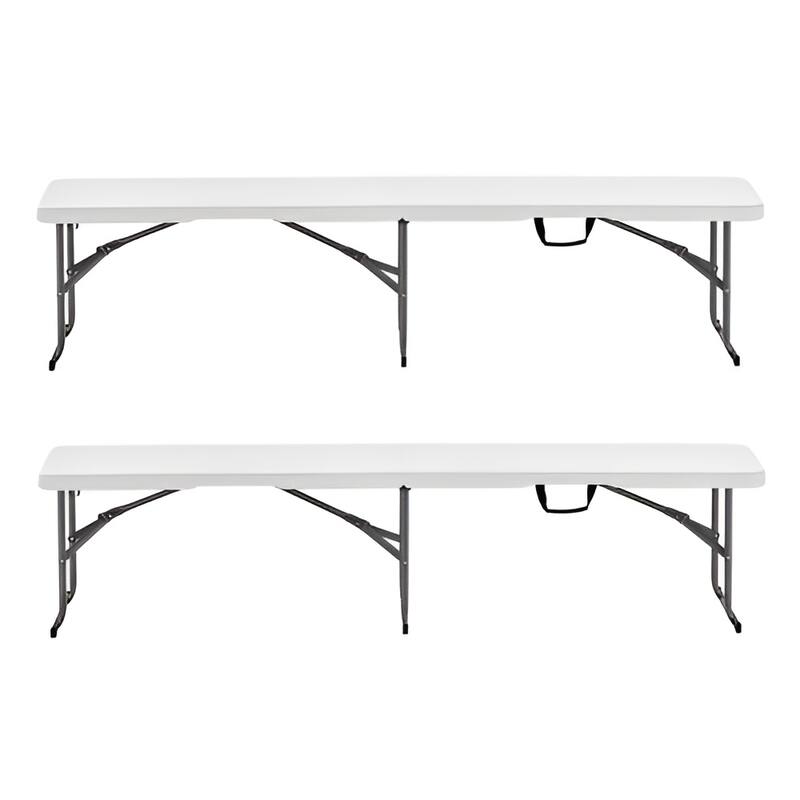 HDPE Folding Bench, 6FT Portable Outdoor Seating - 72” L x 11” W x 17” H