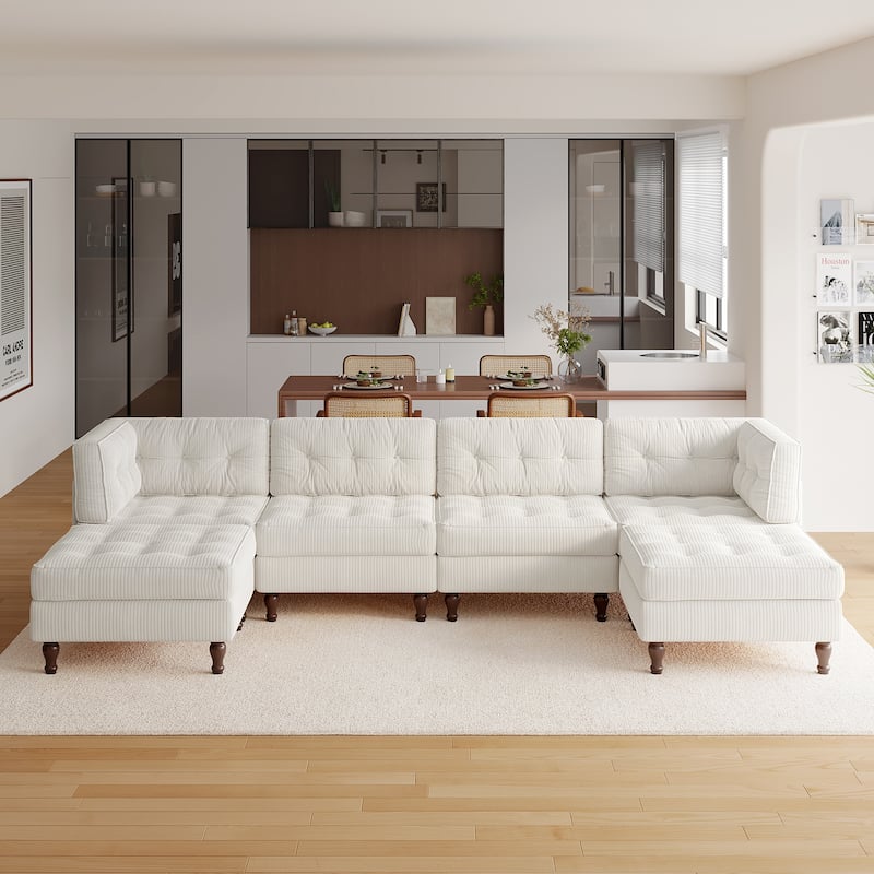 Madison Oversized Upholstered Corduroy Modular Sectional Sofa