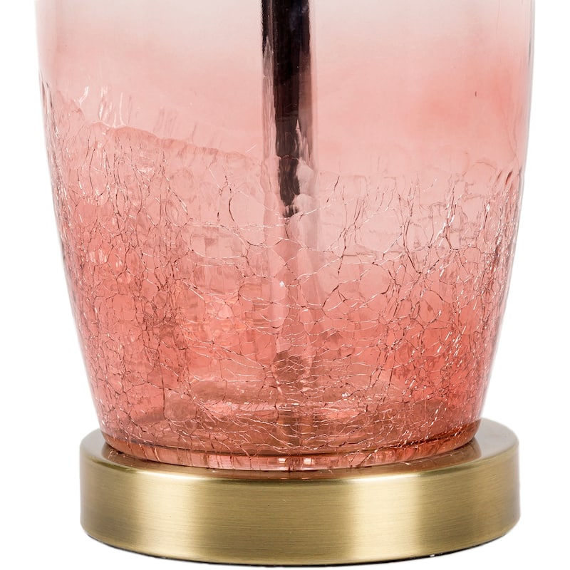 Artistic Weavers Arbyrd Modern Pink Crackle Glass Table Lamp