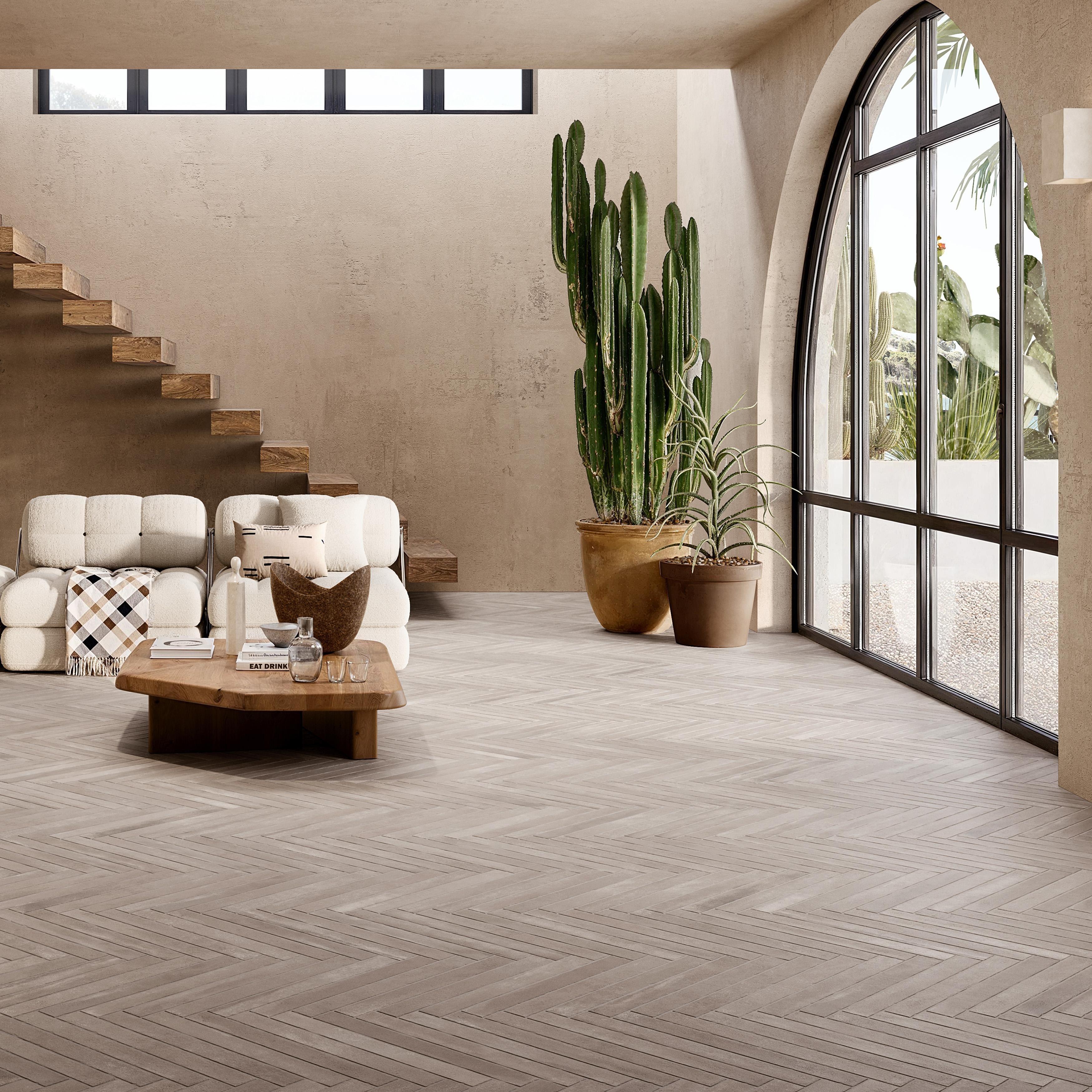 Merola Tile Tucson Greige 1-7/8" x 17-3/4" Italian Porcelain Floor and Wall Tile