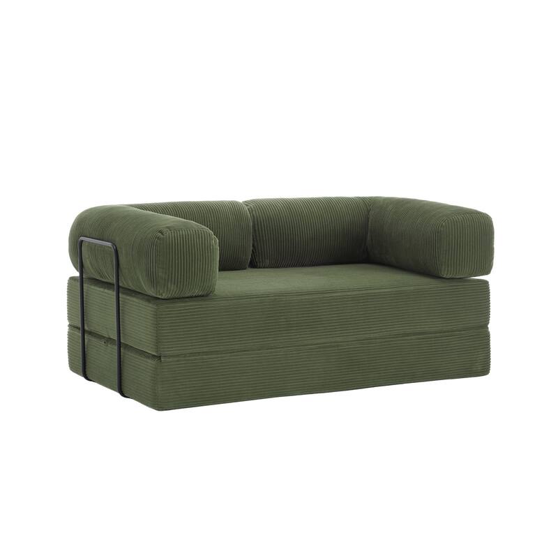 Corduroy Large Couch Convertible Floor Sofa Bed Sleeper