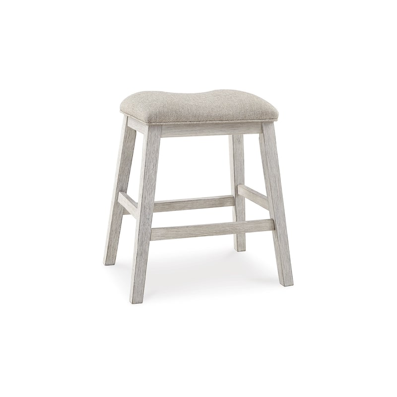 Signature Design by Ashley Skempton White / Light Brown 3-Piece Counter Height Dining Package
